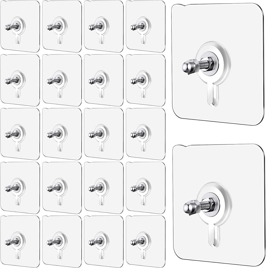 Wall Mount Adhesive Hooks for Home Organization|10-Piece