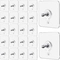Wall Mount Adhesive Hooks for Home Organization|10-Piece