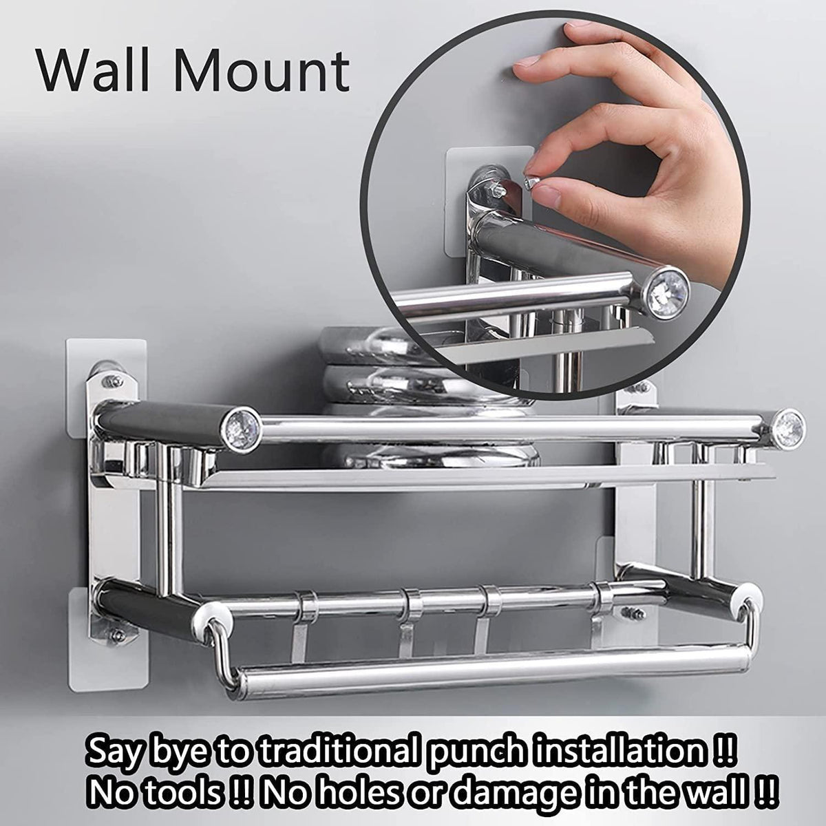 Wall Mount Adhesive Hooks for Home Organization|10-Piece