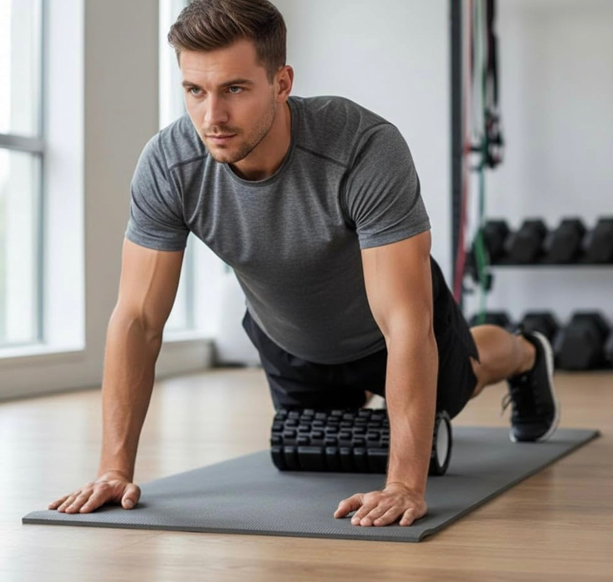 Textured Exercise Foam Roller for Muscle Recovery